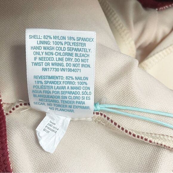 NWT Kona Sol One Piece Swimsuit Size 22W Brick Red Ruffle Strap Ruched Plus Size - Picture 14 of 16